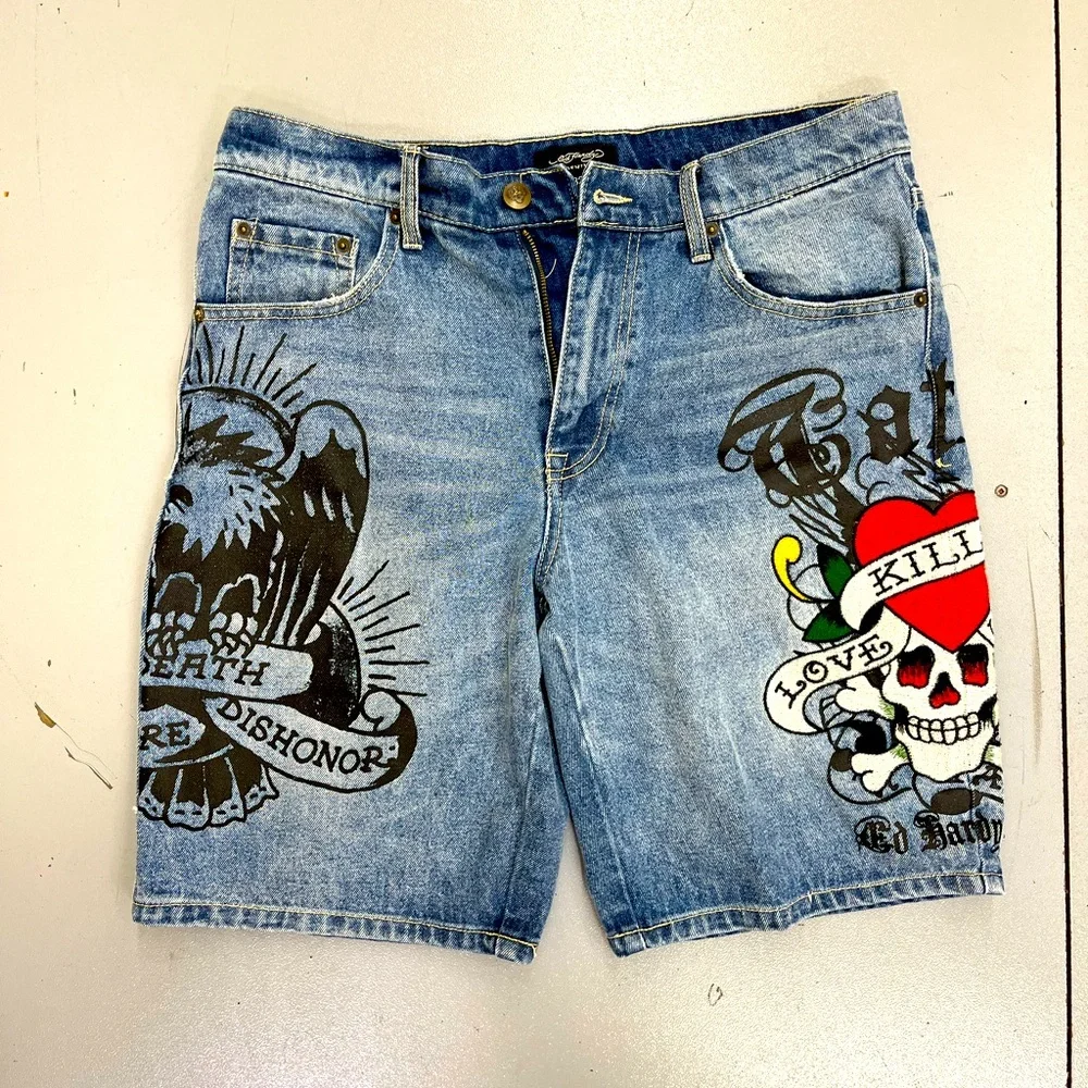 Ed Hardy Denim Shorts - Picture 1 of 3